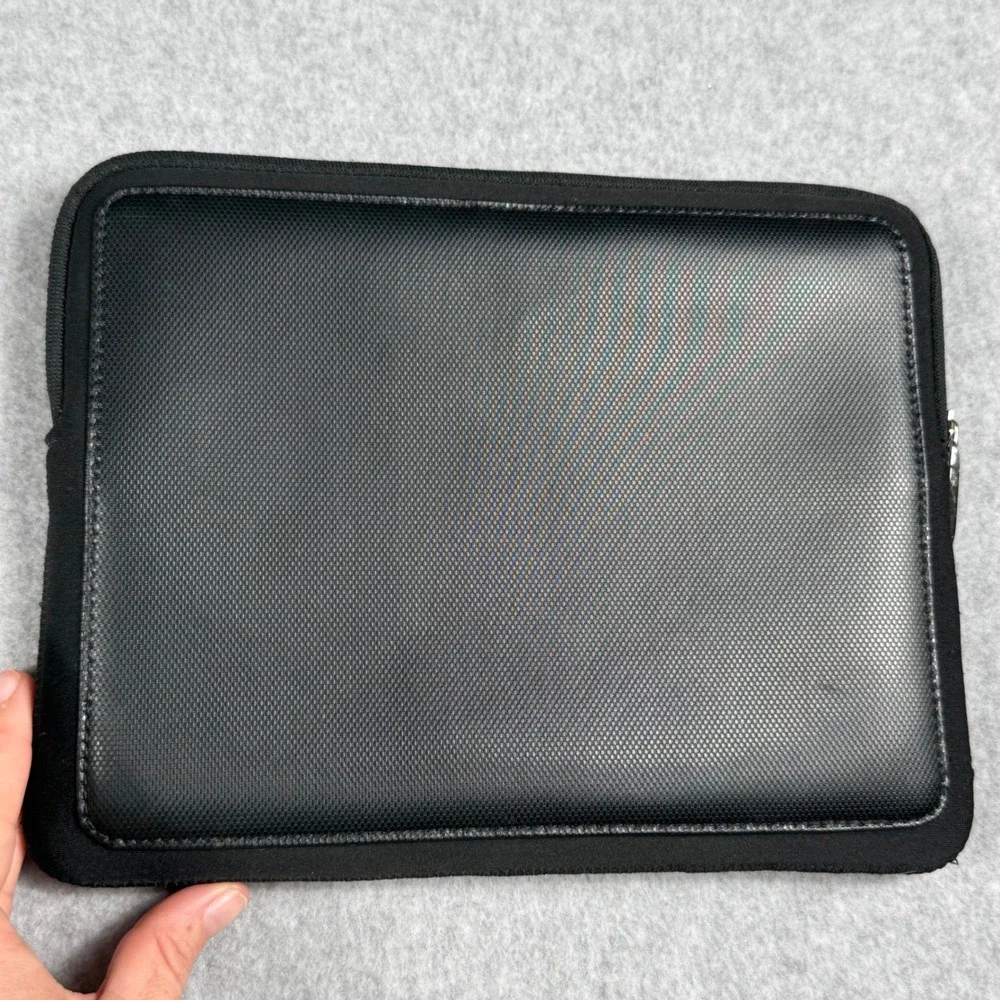TUMI TICON 32602DT Slim Flap Briefcase Black Leather Messenger Tablet Case